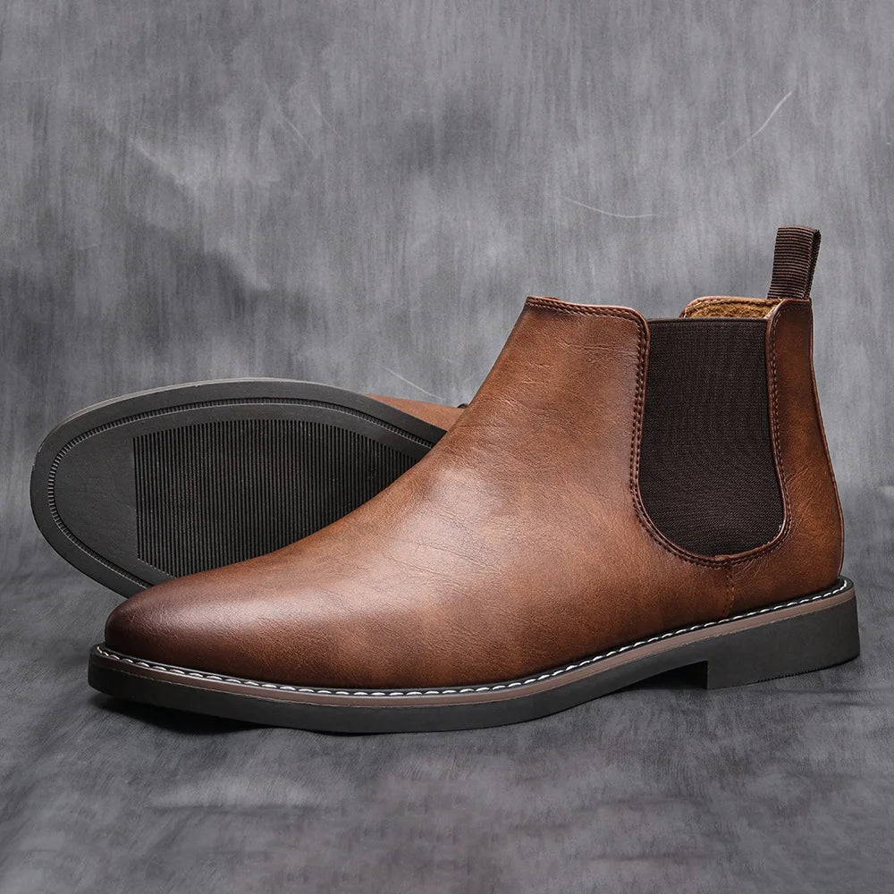 Hecrafted Ankle Chelsea Boots For Men Casual Comfort