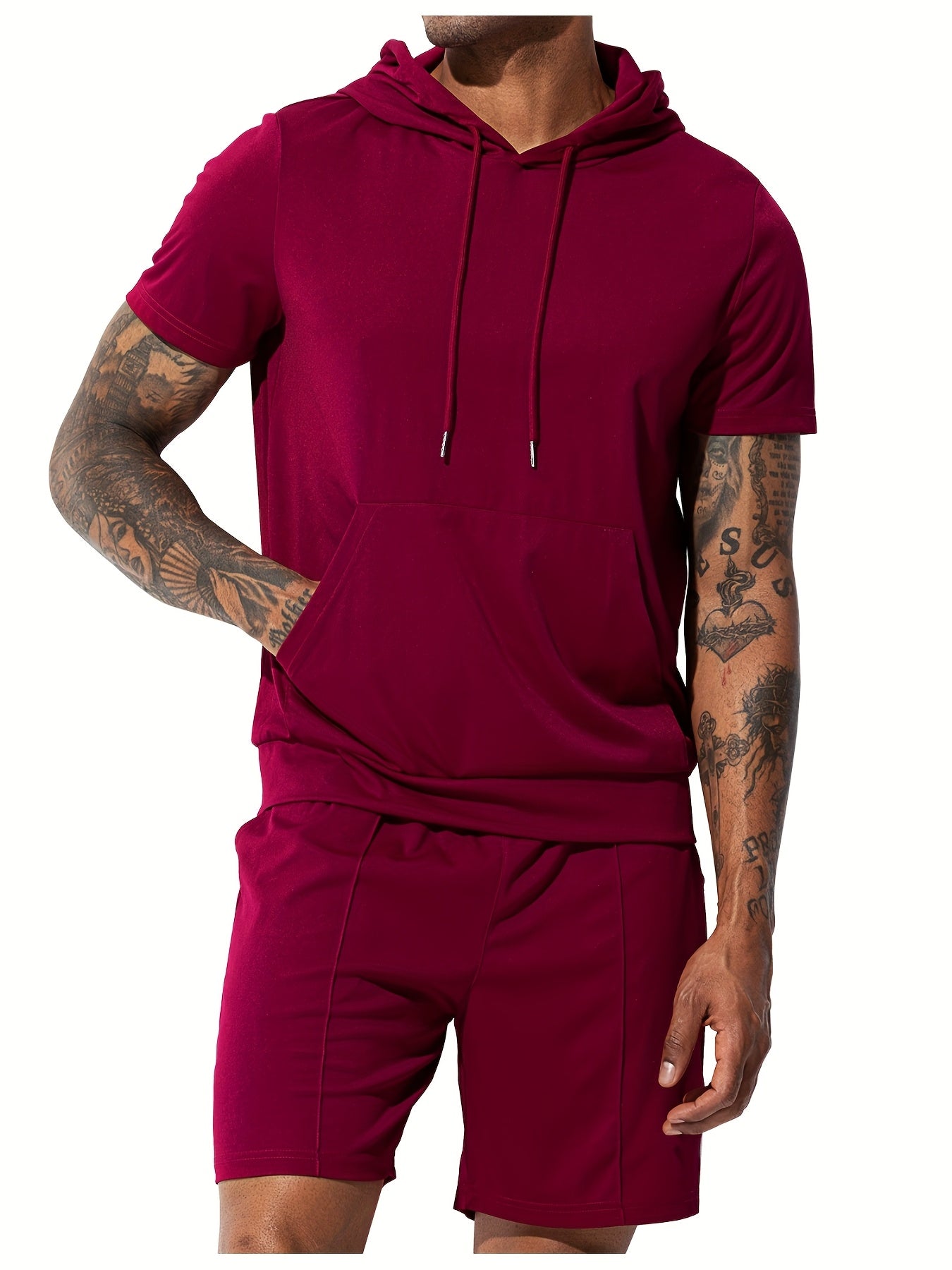 Arjen Kroos Mens Summer Sports Hoodie And Shorts Set