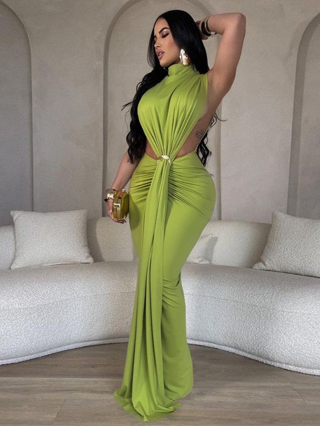 Sleeveless Long Skirt Dress Formal And Casual Occasions