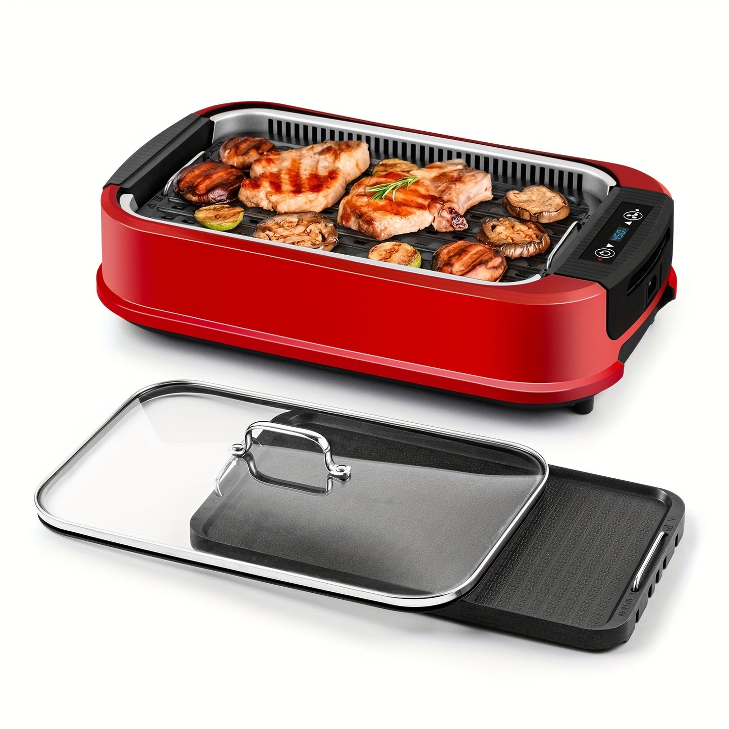 Smokeless Electric Indoor Grill With Nonstick Plates 110V