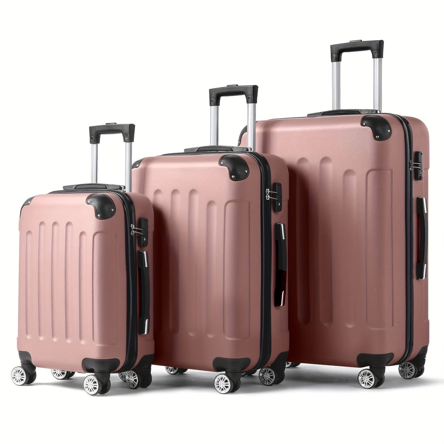 AutoForever 3 Piece ABS Hardshell Luggage Set With TSA Lock