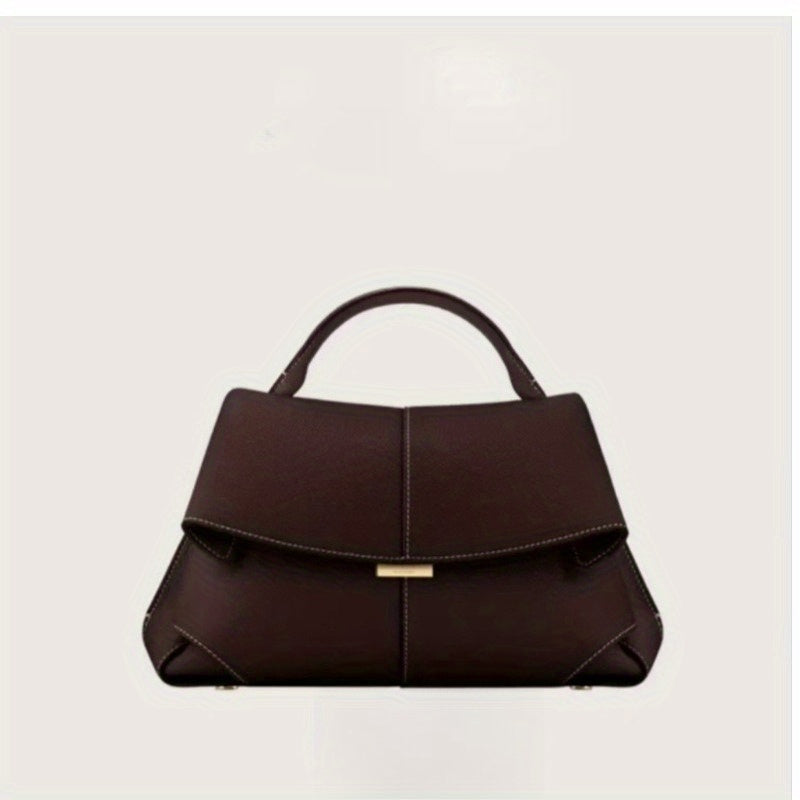 French Smile Genuine Leather Retro Shoulder Handbag Convertible