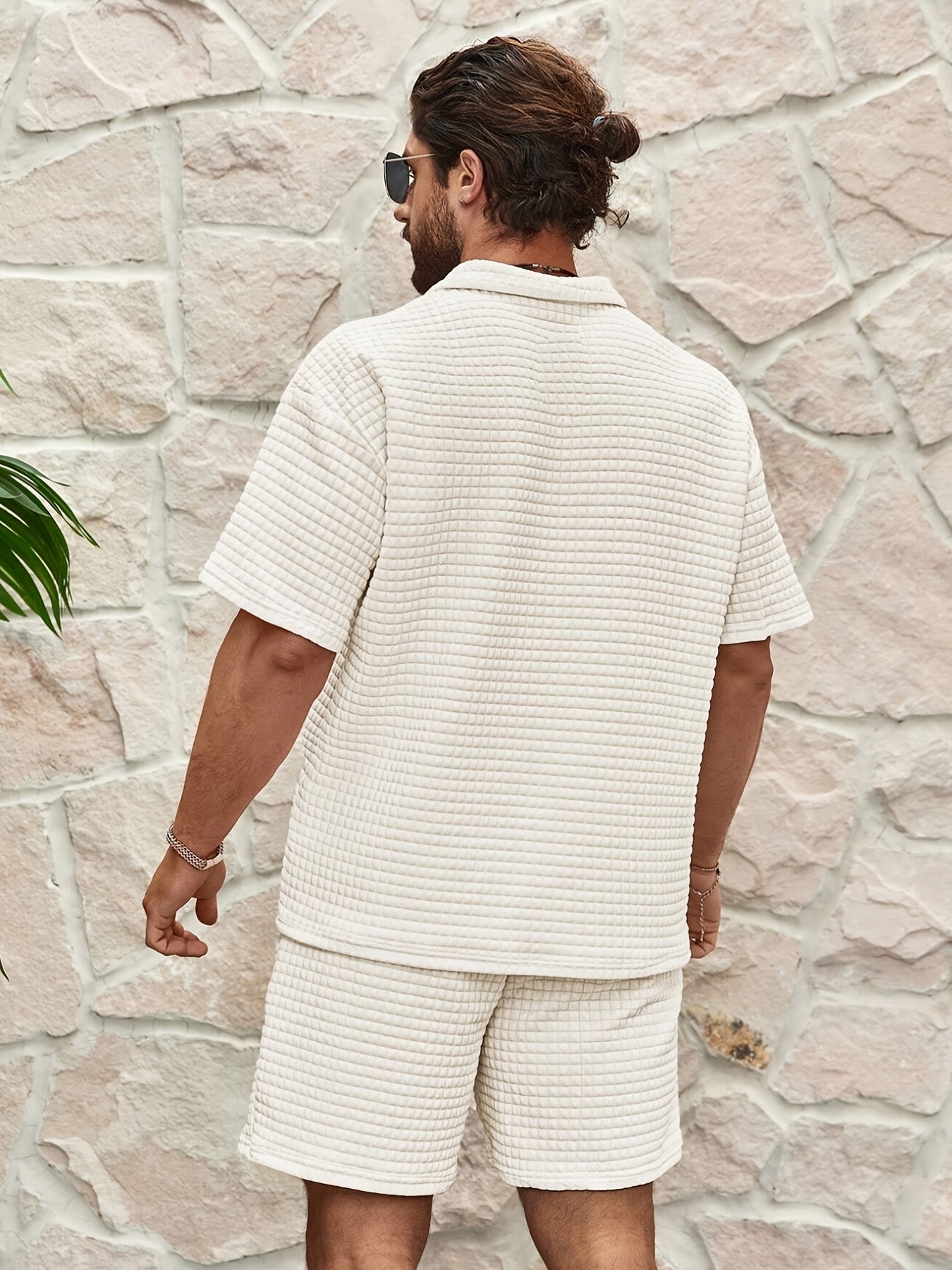 Men's Spring Summer Short Sleeve T Shirt And Shorts Set