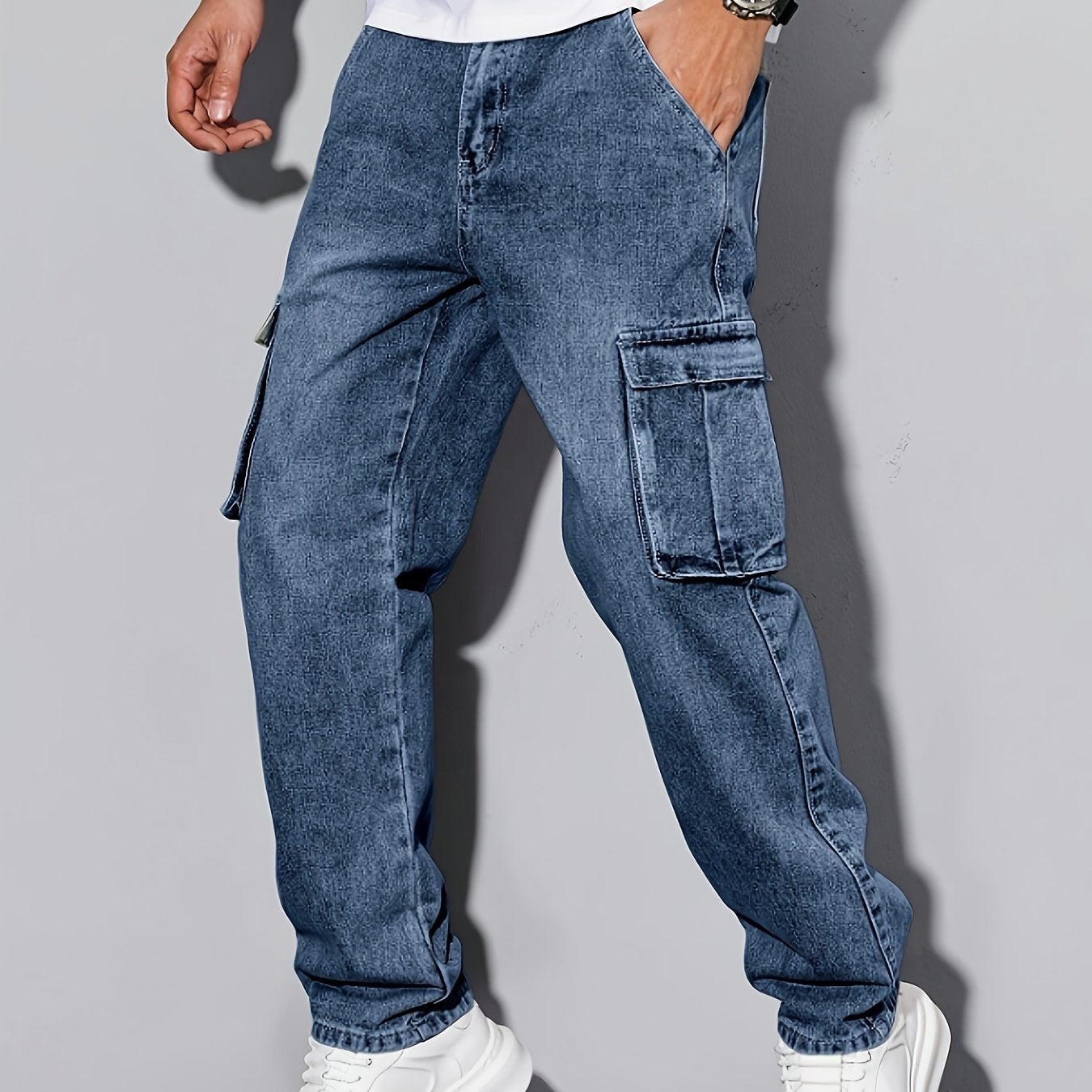 HME Men's Heavy-Duty Work Pants Denim With Utility Pockets