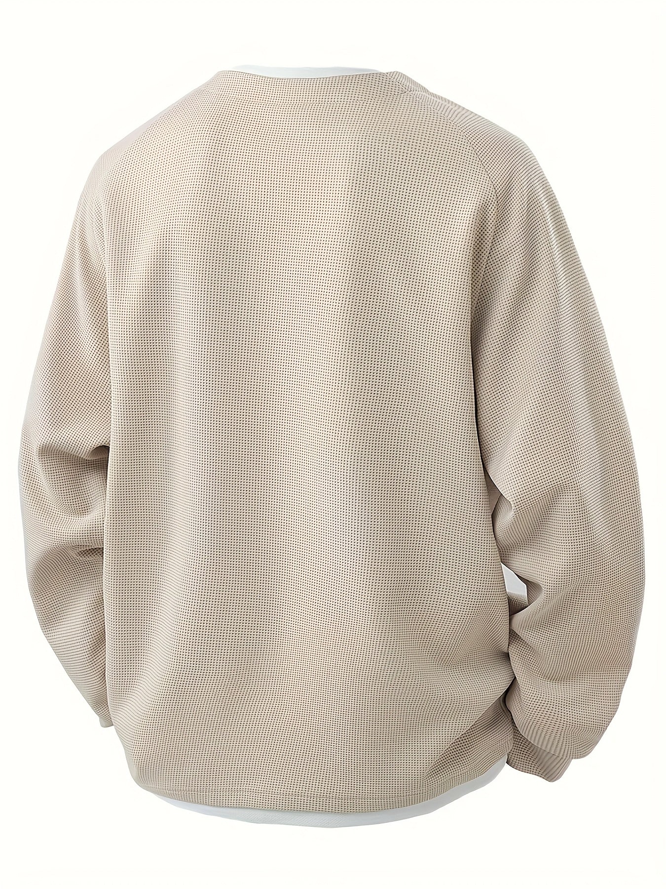 Men Waffle Long Sleeve T Shirts And Patchwork Sweatshirts