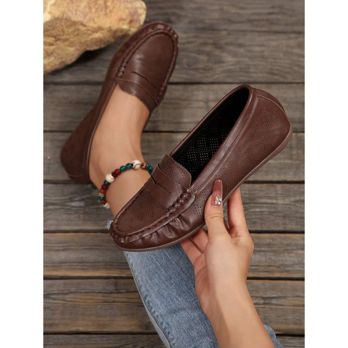 All Nations Emporium Penny Loafers Women Slip On Shoes