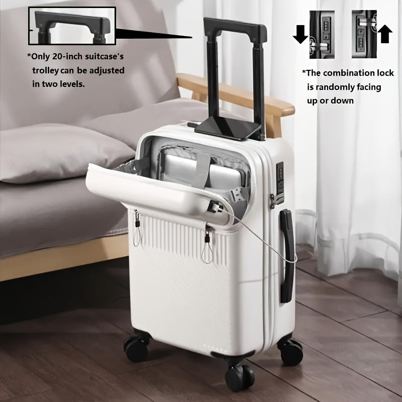 1pc 20 Inch Luggage, Travel Function Boarding Case, Luggage with Password Lock And Wheels, Suitable for Daily Use As A Neutral Bag Big Capacity Suitcase