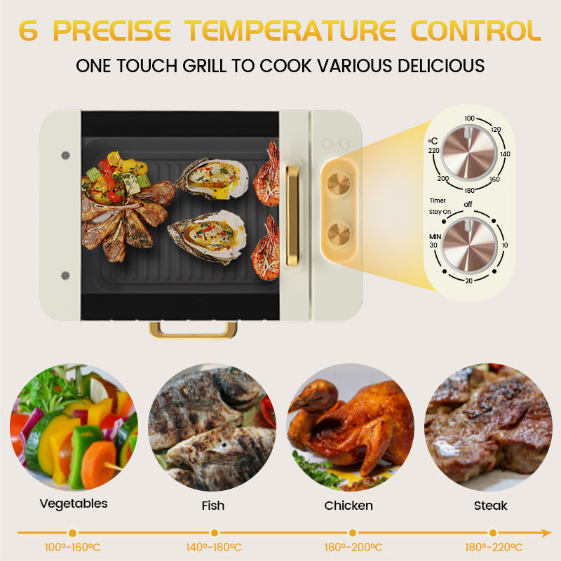 All Nations Emporium Smokeless Electric Grill Temp Control