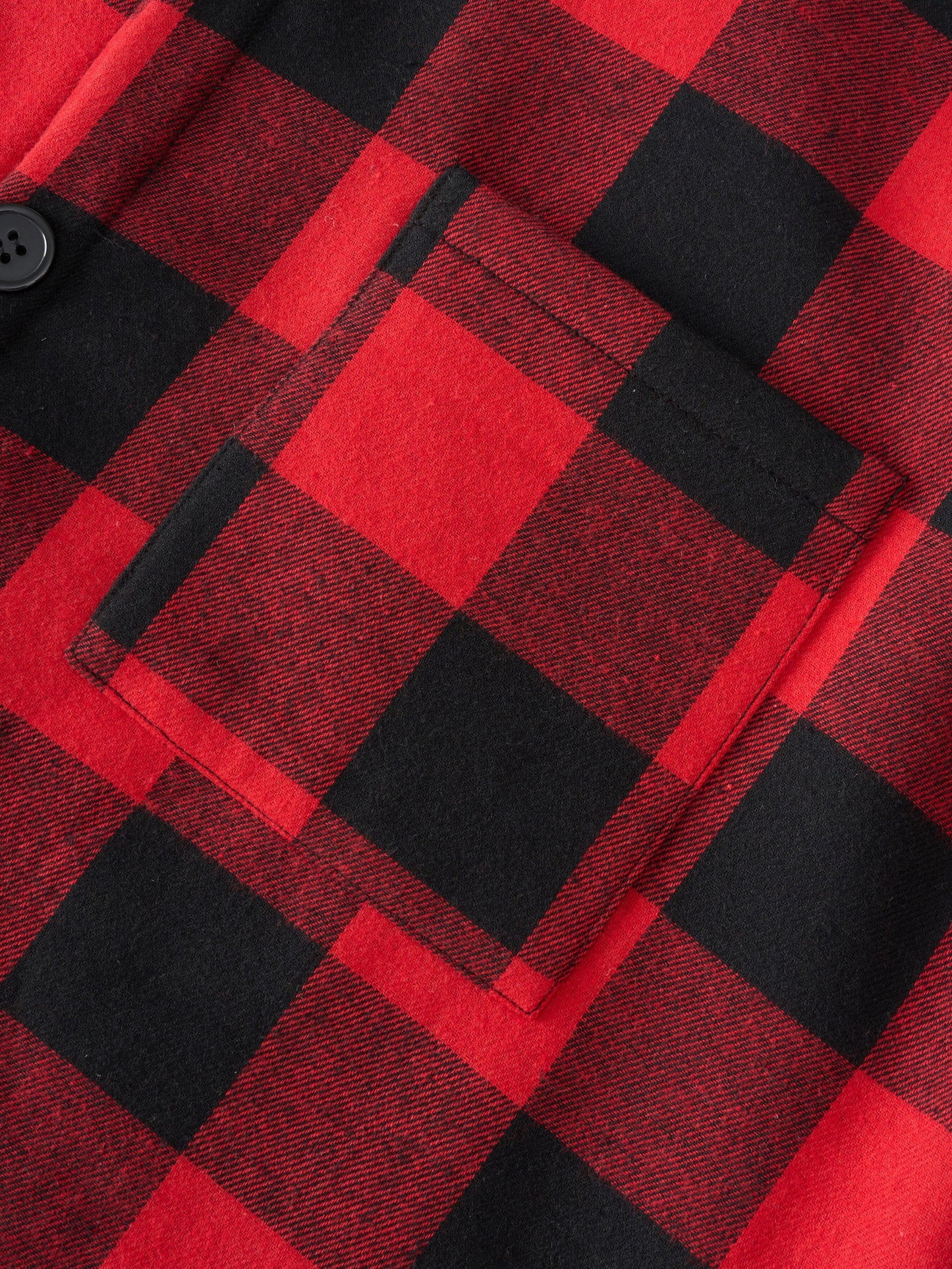 Men's Cotton Plaid Shirt Jacket With Fleece Lined Hood