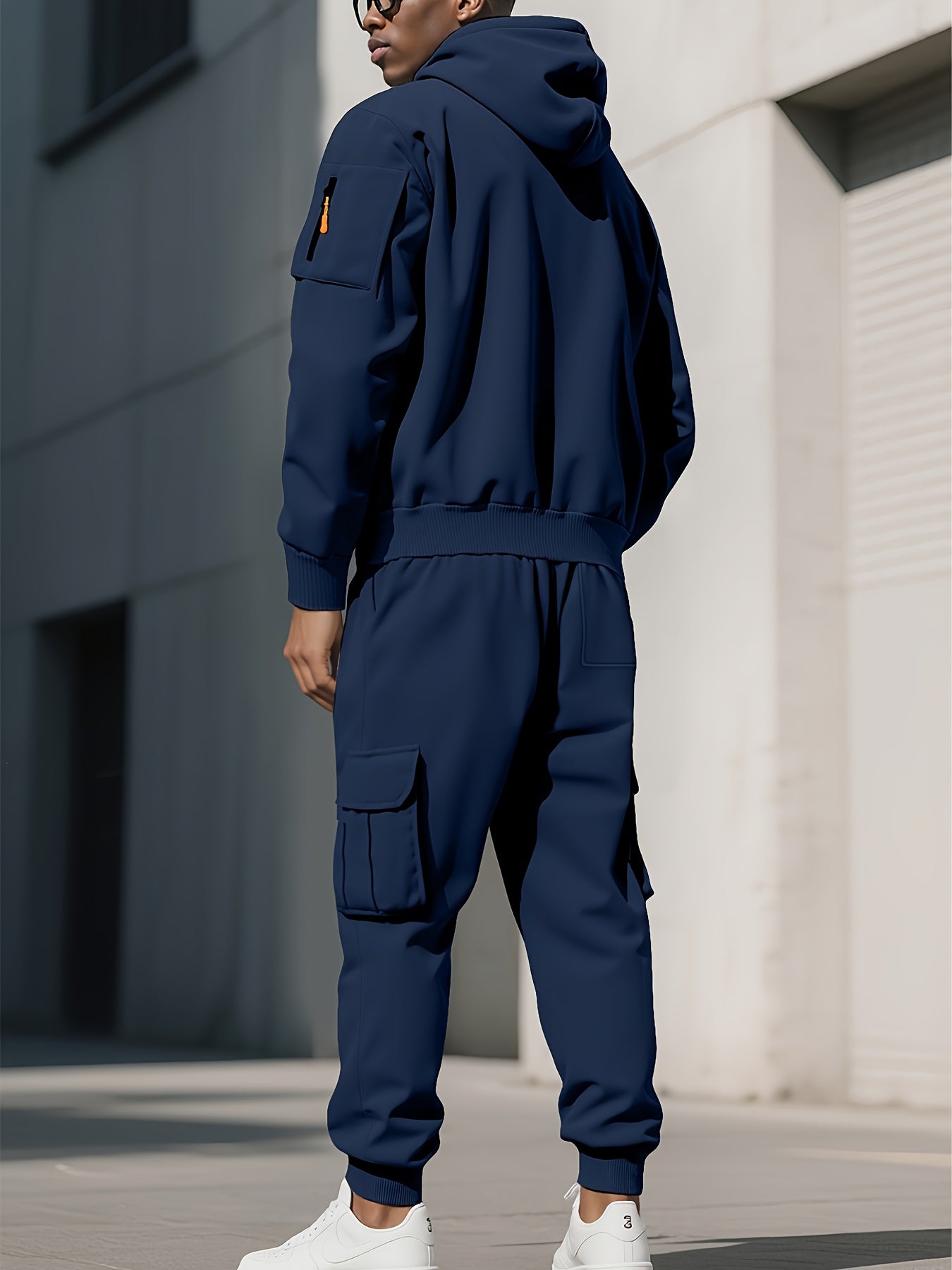 Mens Hooded Sports Set With Multi Pocket Utility Gear