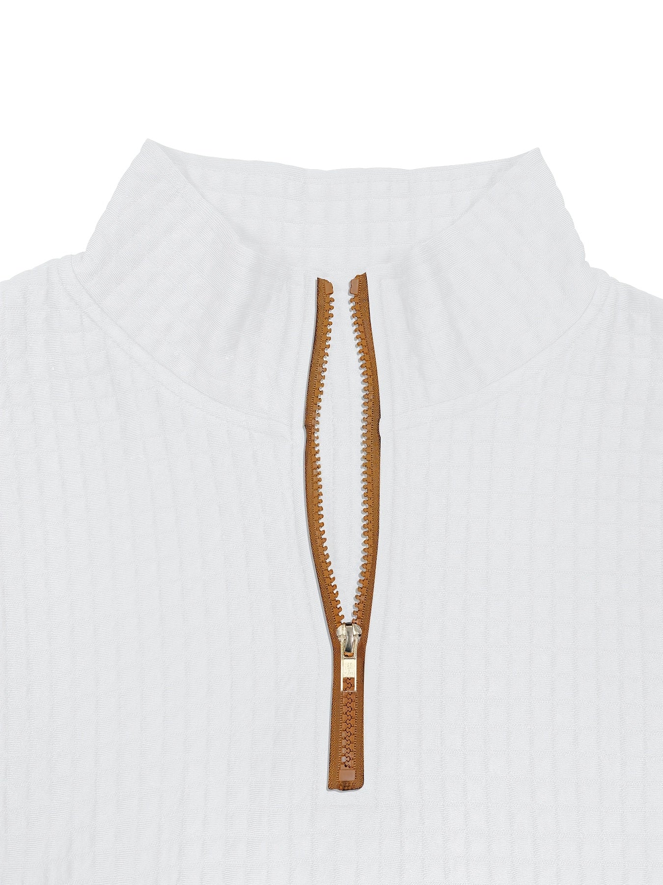 Men Casual Versatile Half Zip Quilted Sweatshirt Cozy