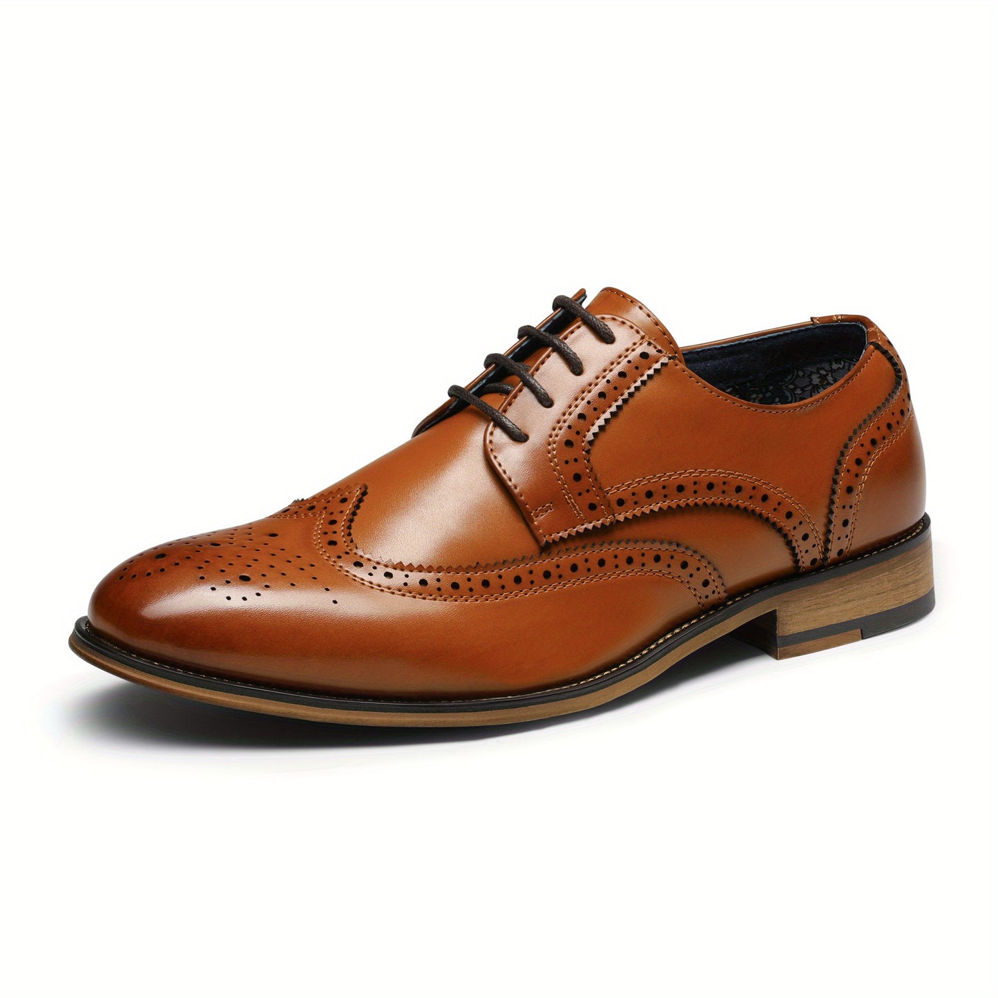 Bruno Marc Mens Elegant Oxford Dress Shoes Non Slip Sole