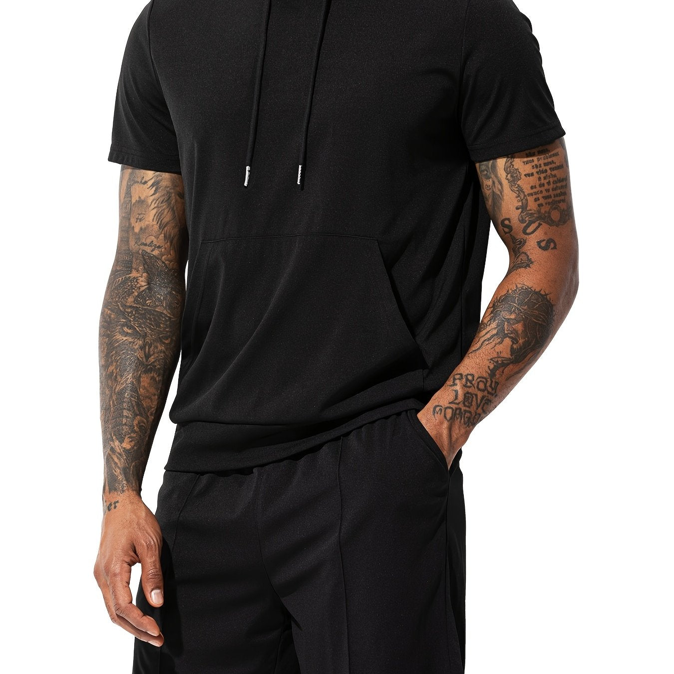 Arjen Kroos Mens Summer Sports Hoodie And Shorts Set