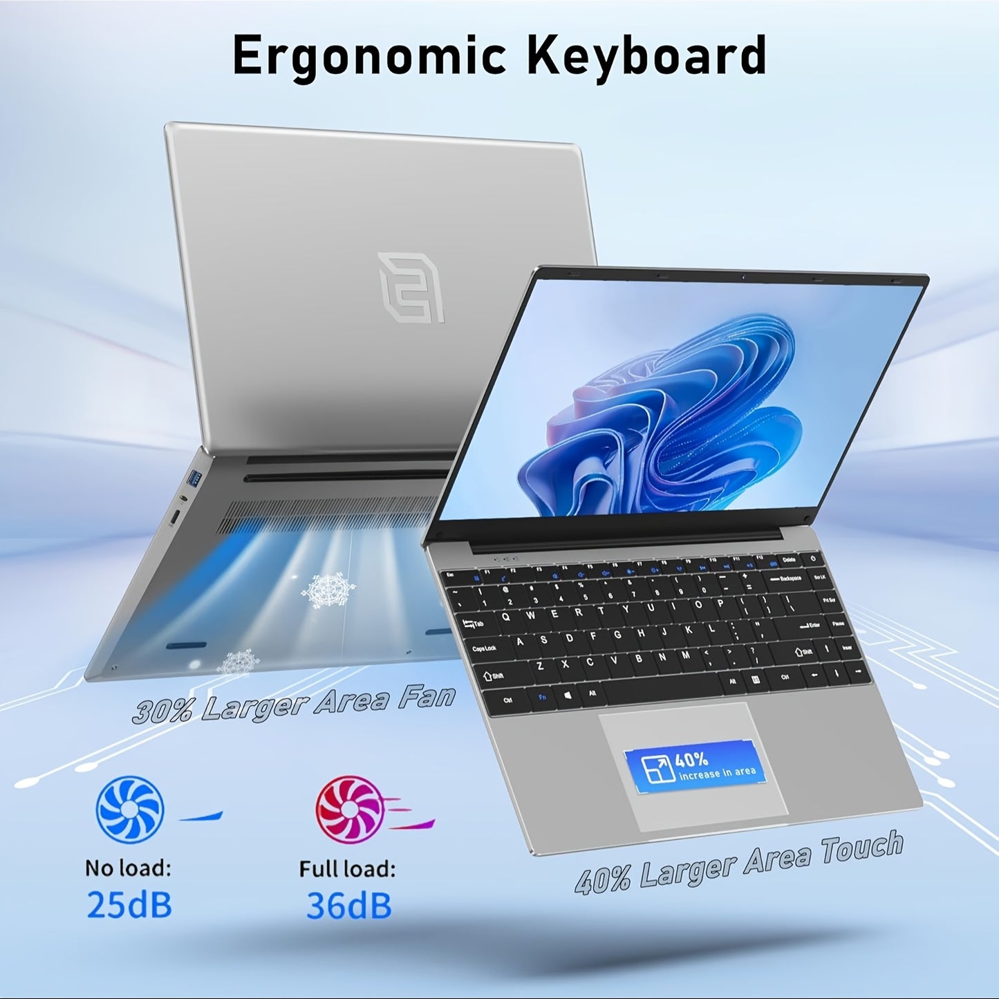Intel N5095 Gaming Laptop 16GB RAM 1TB SSD FHD Display