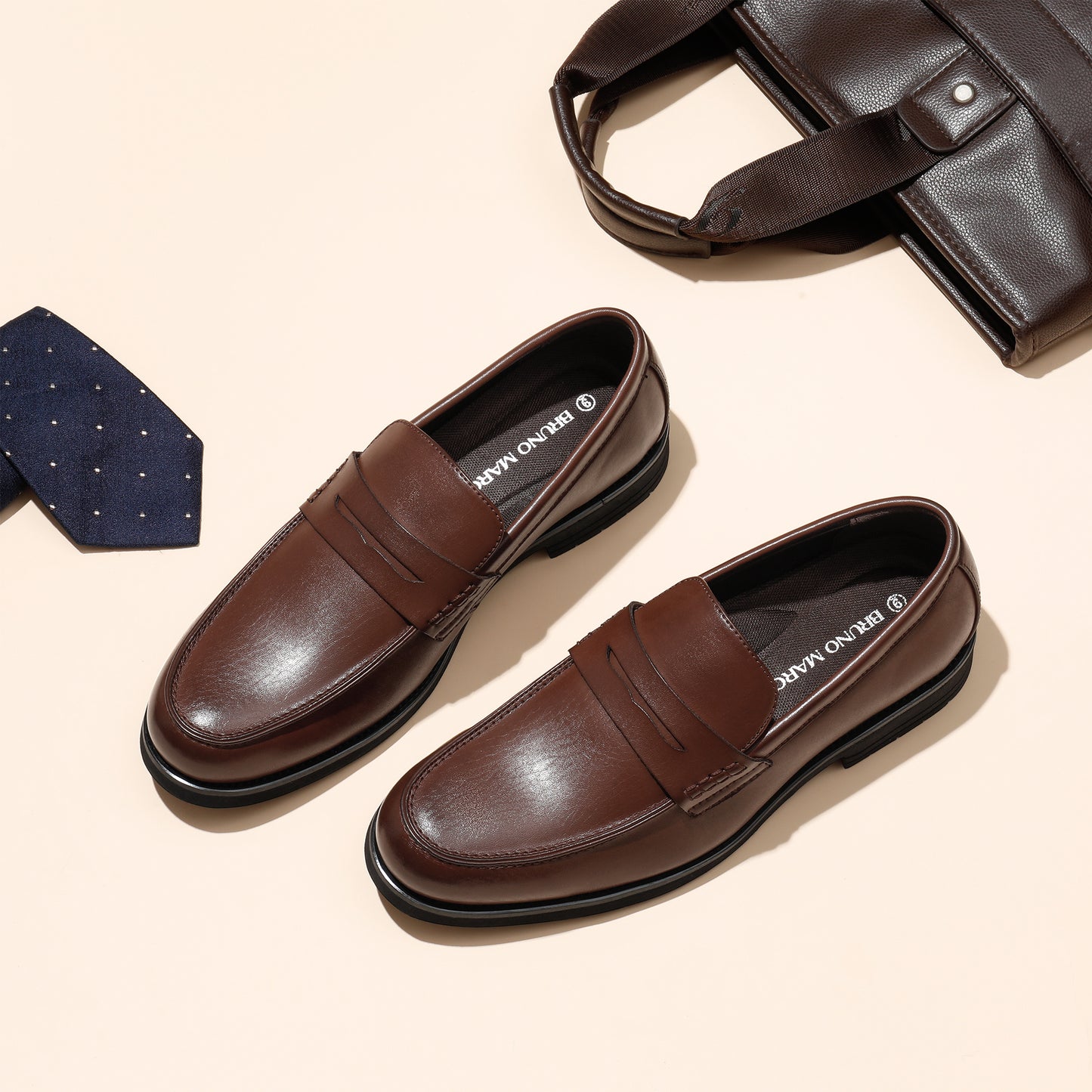 Bruno Marc Mens Dress Slip On Penny Loafers Business Shoes