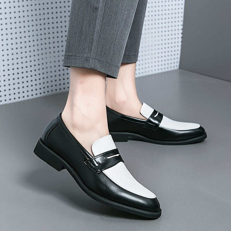 Stylish S Mens Dual Tone Loafers Slip On Formal Shoes