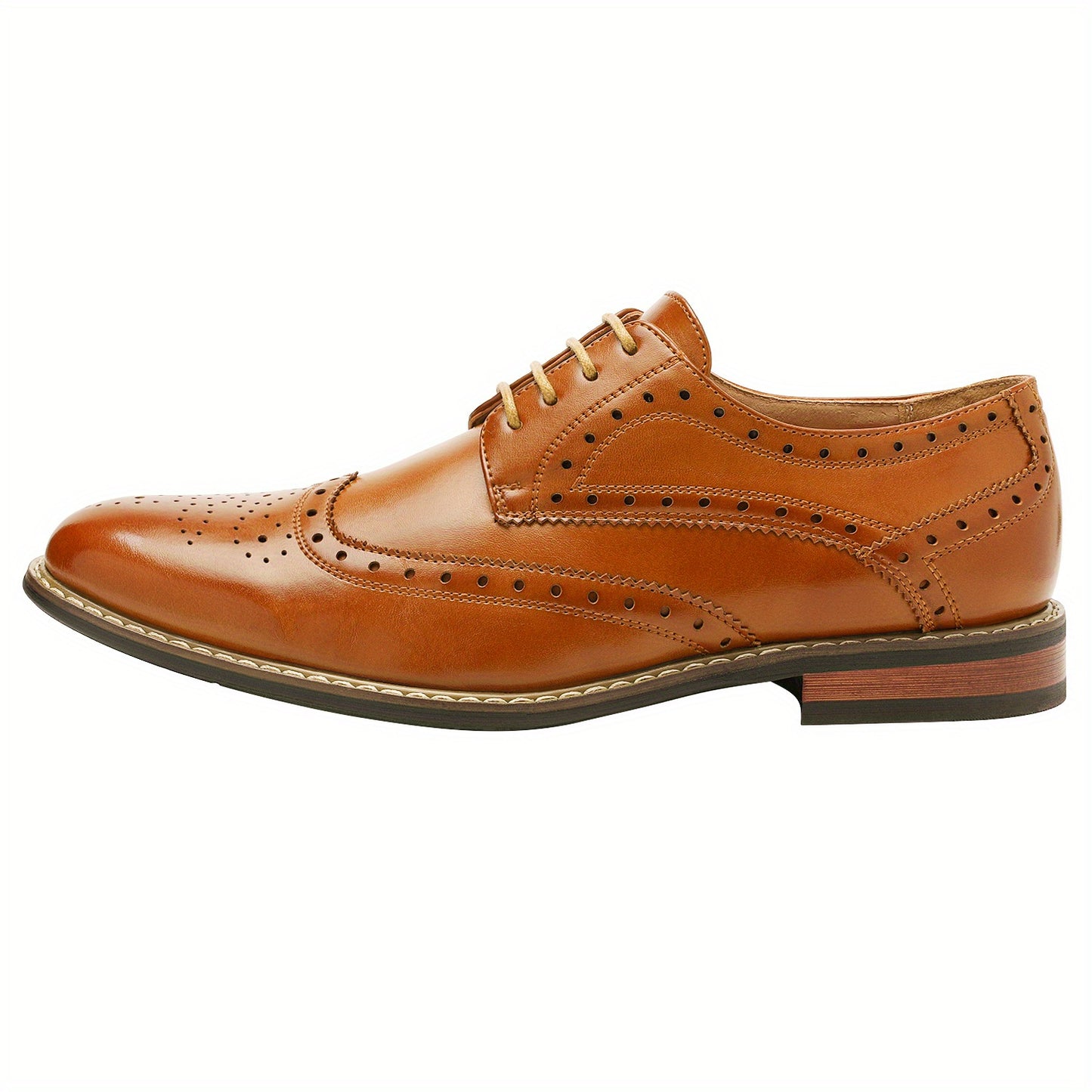 BRUNO MARC Men's Classic Italian Wingtip Oxford Dress Shoes