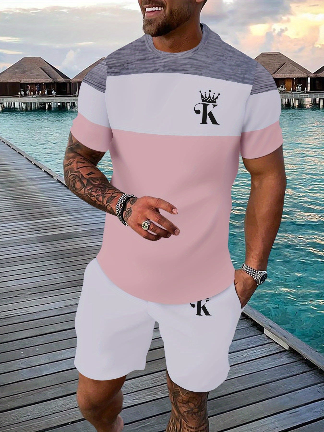 Men's Breathable Outdoor Leisure Suit Summer Activewear Set