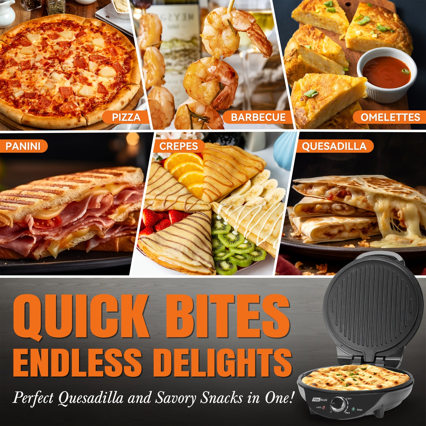 Tastetide Electric Griddle Nonstick Quesadilla Maker