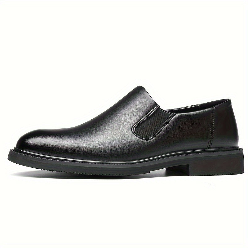 Men's Pointed Toe Slip On Loafers PU Insole Leather Upper