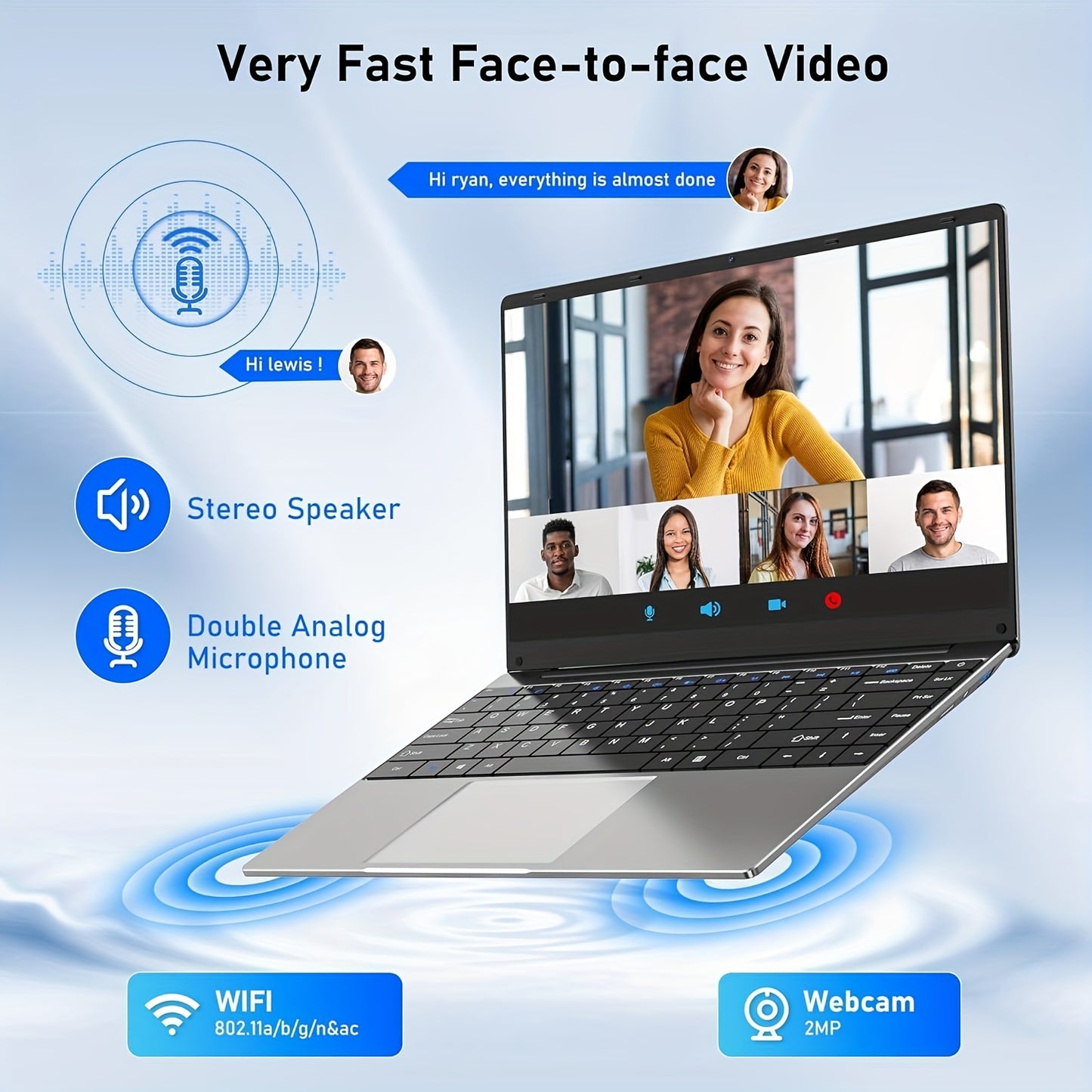 Intel N5095 Gaming Laptop 16GB RAM 1TB SSD FHD Display