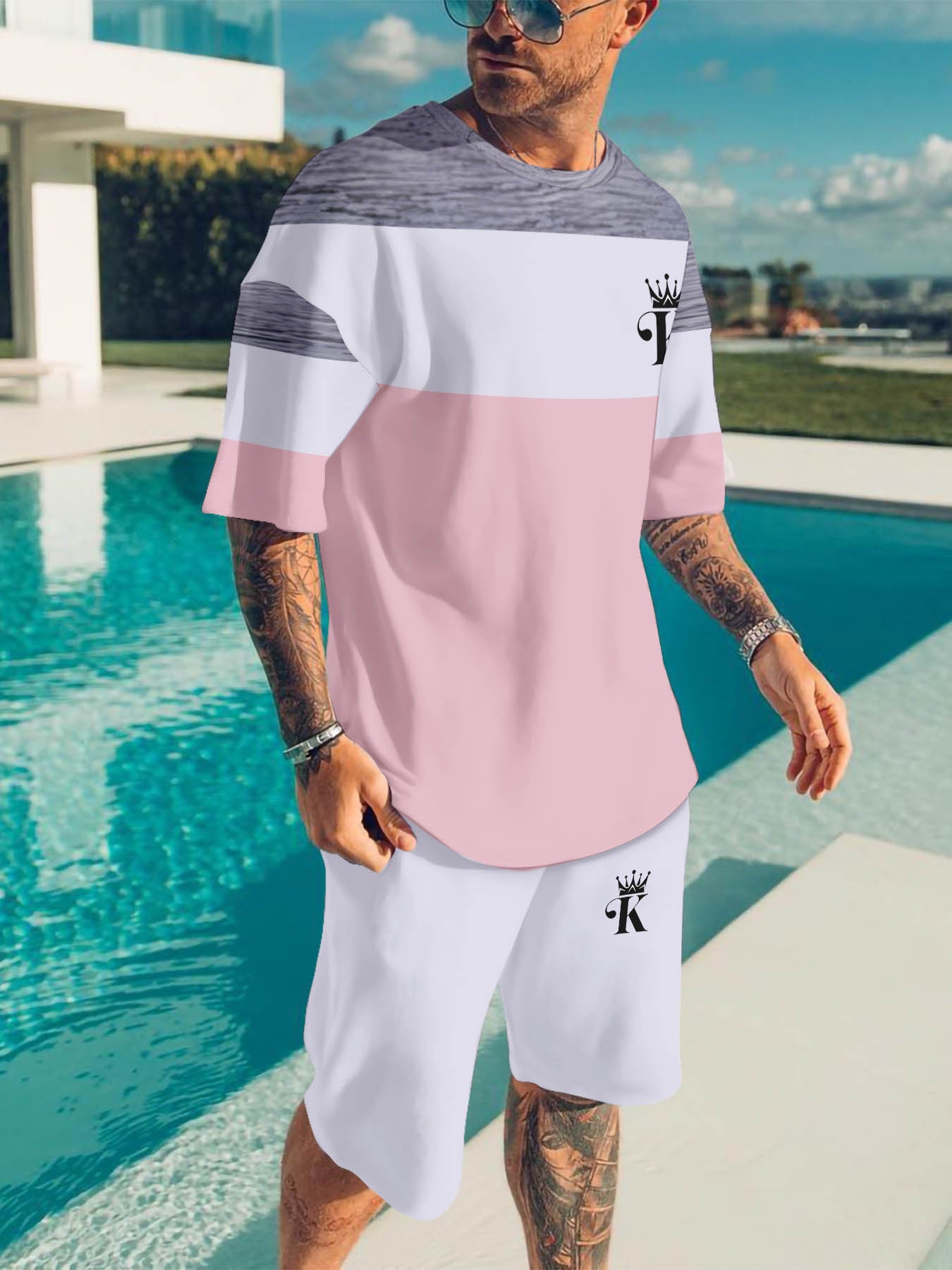 Men's Breathable Outdoor Leisure Suit Summer Activewear Set