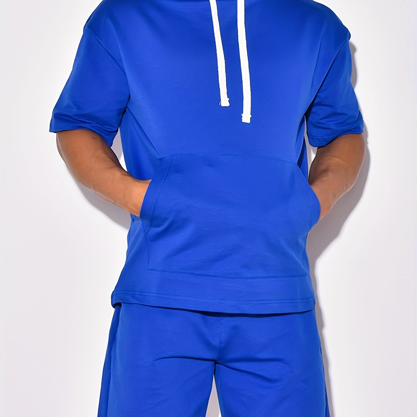 Men's 2pc Hoodie Sweatshirt And Shorts Set Spring Summer