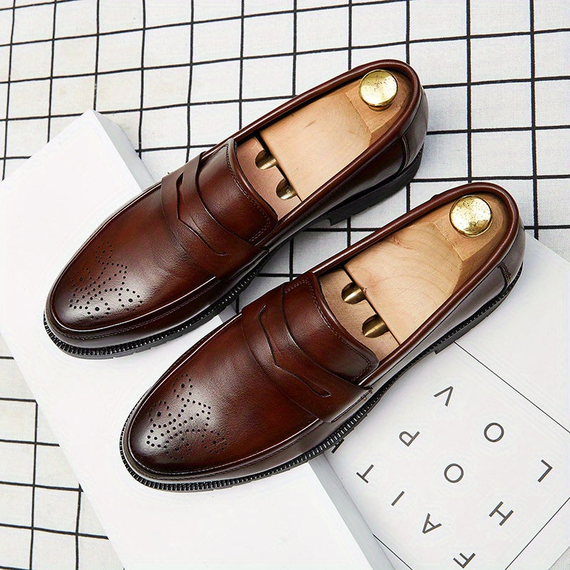 All Nations Emporium Mens Slip On Loafers PU Upper Non Slip