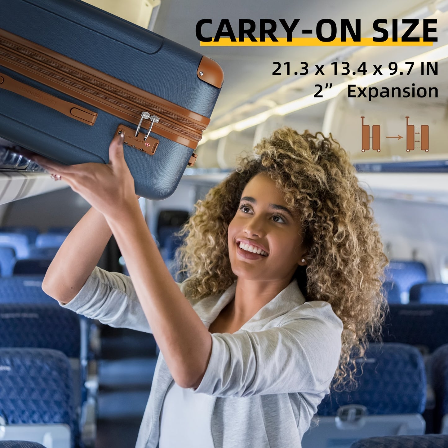Hardside Luggage Set Expandable Spinner TSA Lock 6 Piece