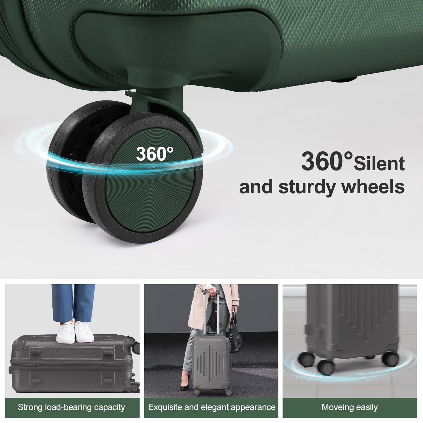 AUTOFOREVER ABS Carry On Luggage With TSA Lock And Wheels