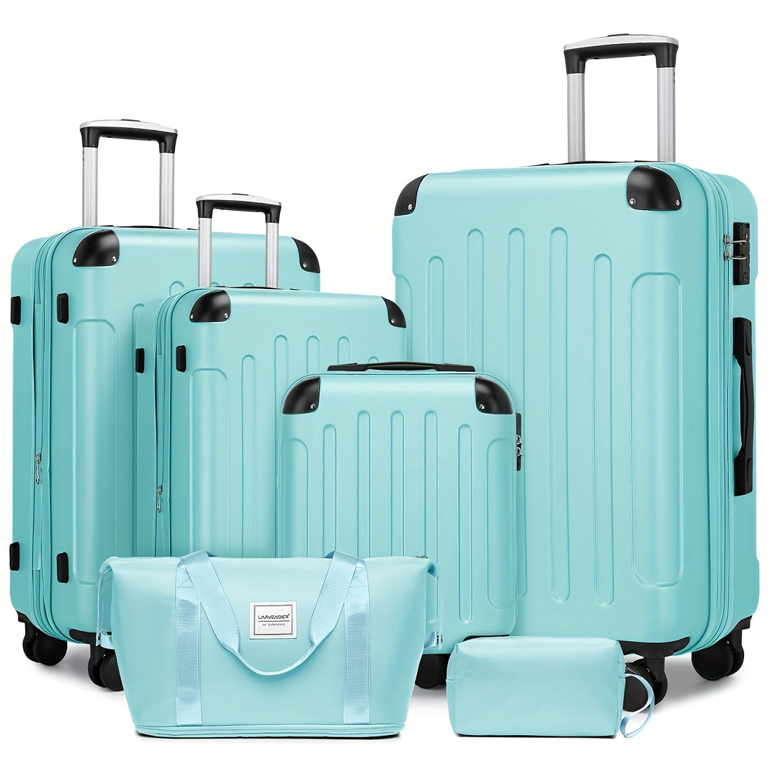 Hardside Luggage Set Expandable Spinner TSA Lock 6 Piece