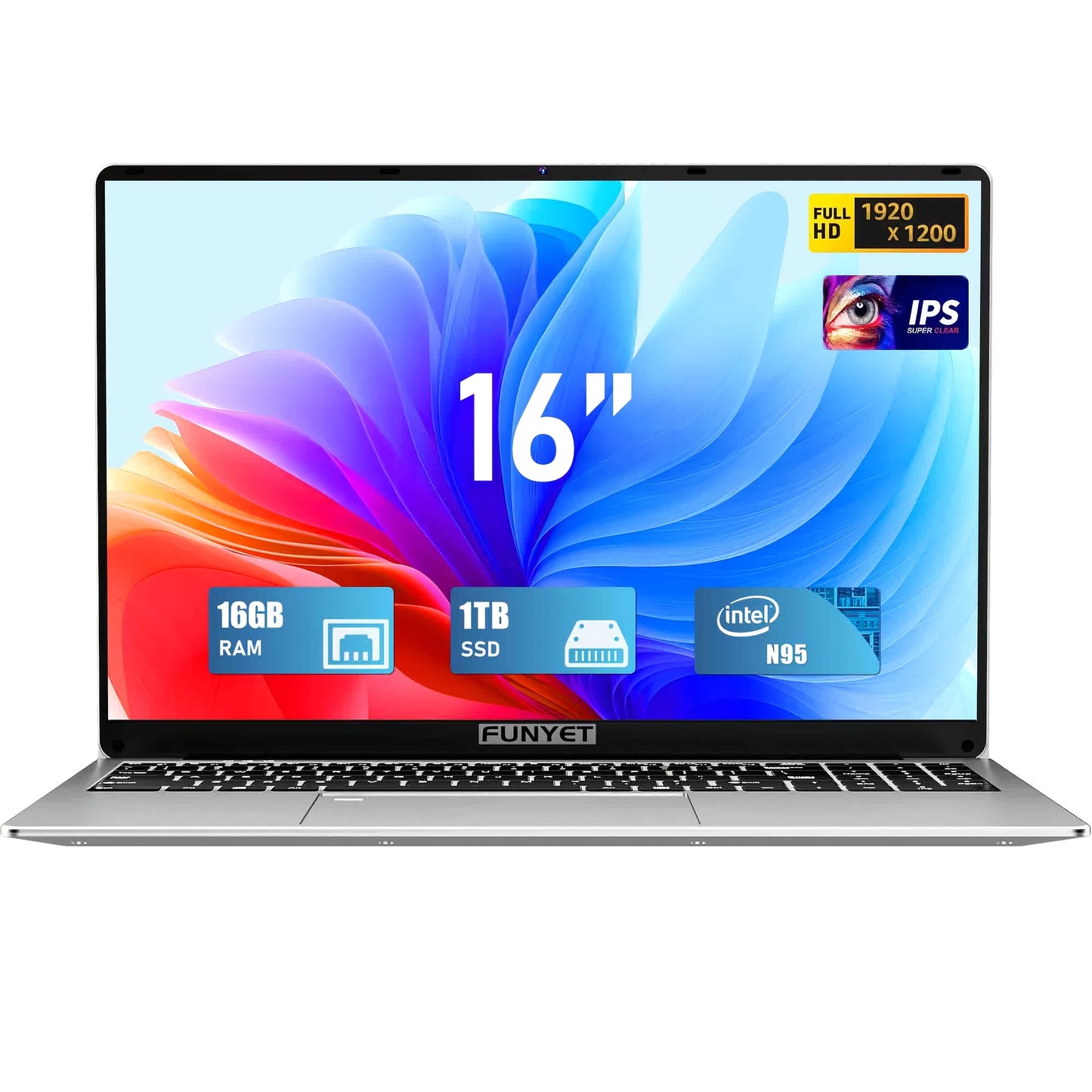 NIAKUN Gaming Laptop N95 CPU 16GB RAM 512GB SSD FHD