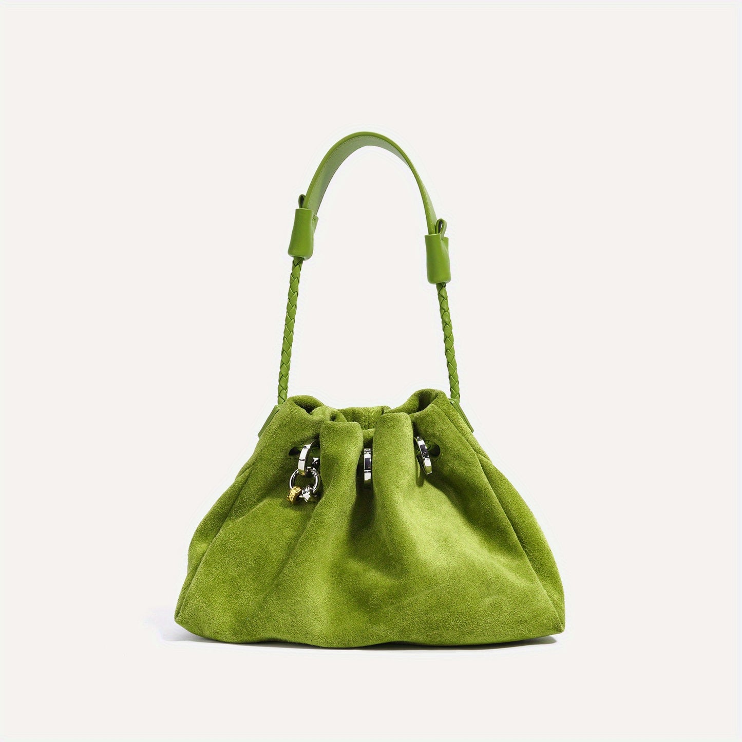 Genuine Leather Crossbody Bag With Zipper Closure And Strap