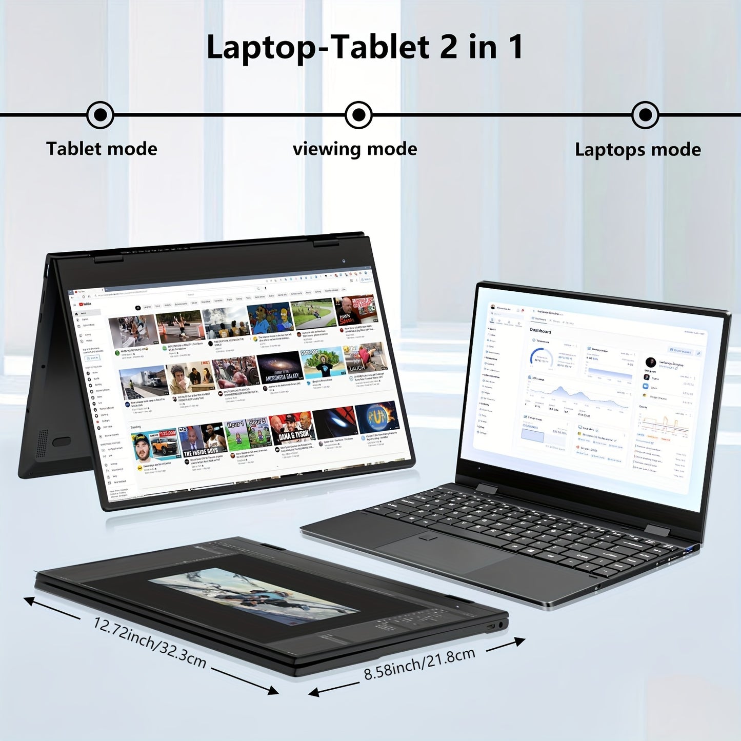 FUNYET Touchscreen 2 In 1 Laptop Intel Core I7 WiFi 6