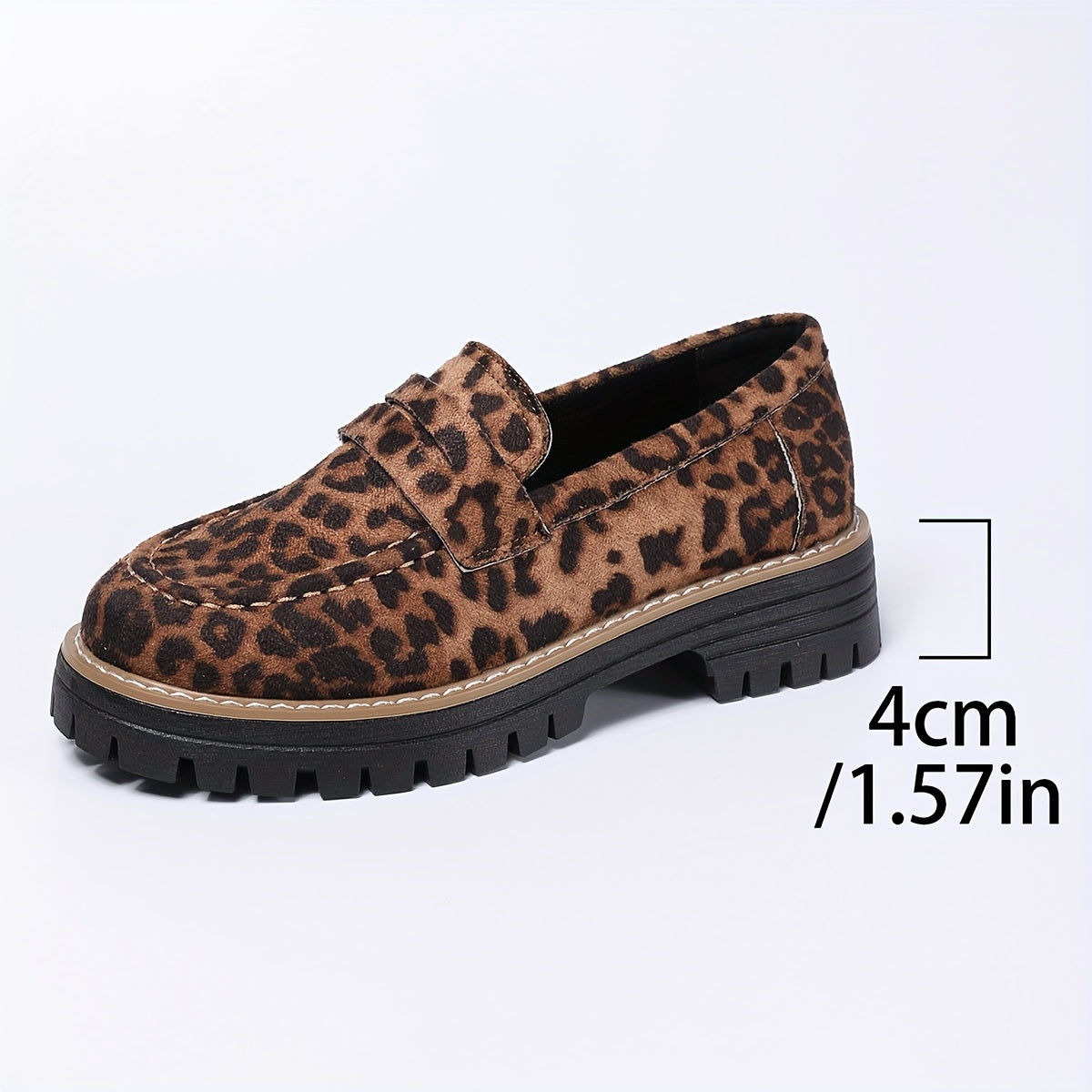 All Nations Emporium Leopard Print Penny Loafers Slip On