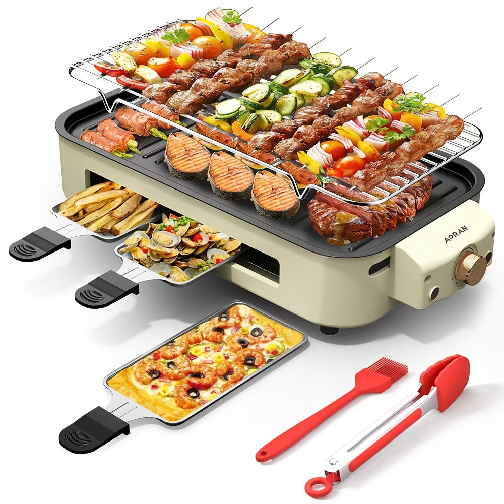 Burge 1500W Electric Grill And Oven Combo Stainless Steel
