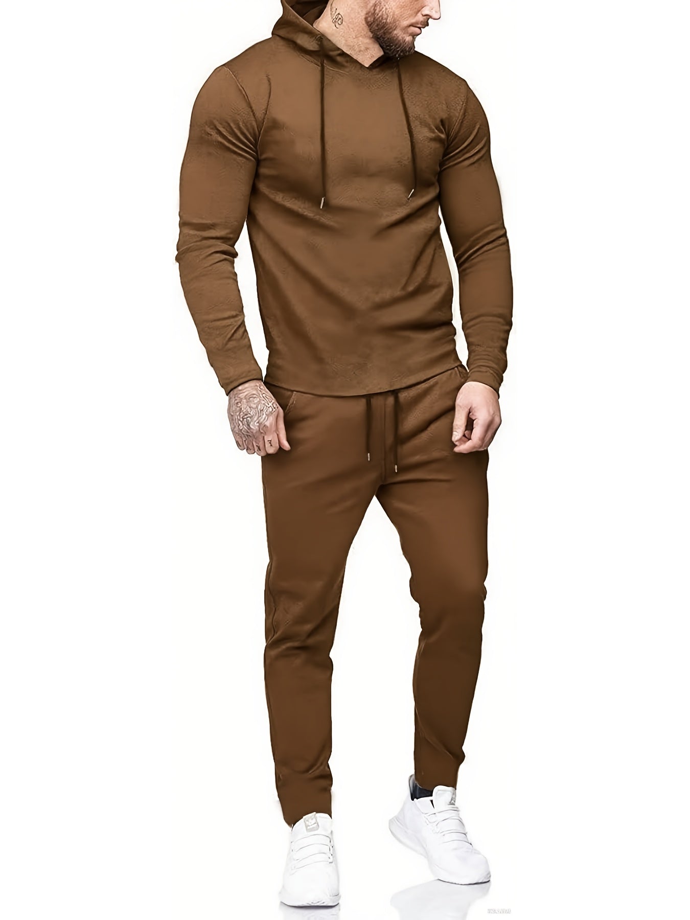 Men's Two Piece Sweatsuit Set Hooded Jogger Tracksuit