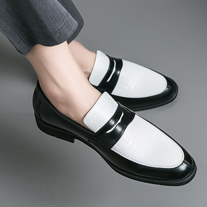 Stylish S Mens Dual Tone Loafers Slip On Formal Shoes