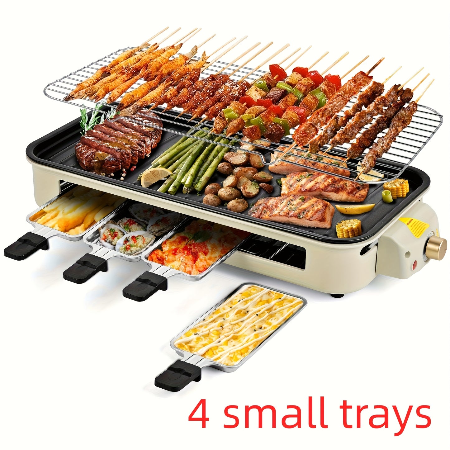 Susteas 1500W Smokeless Indoor Outdoor Electric Grill