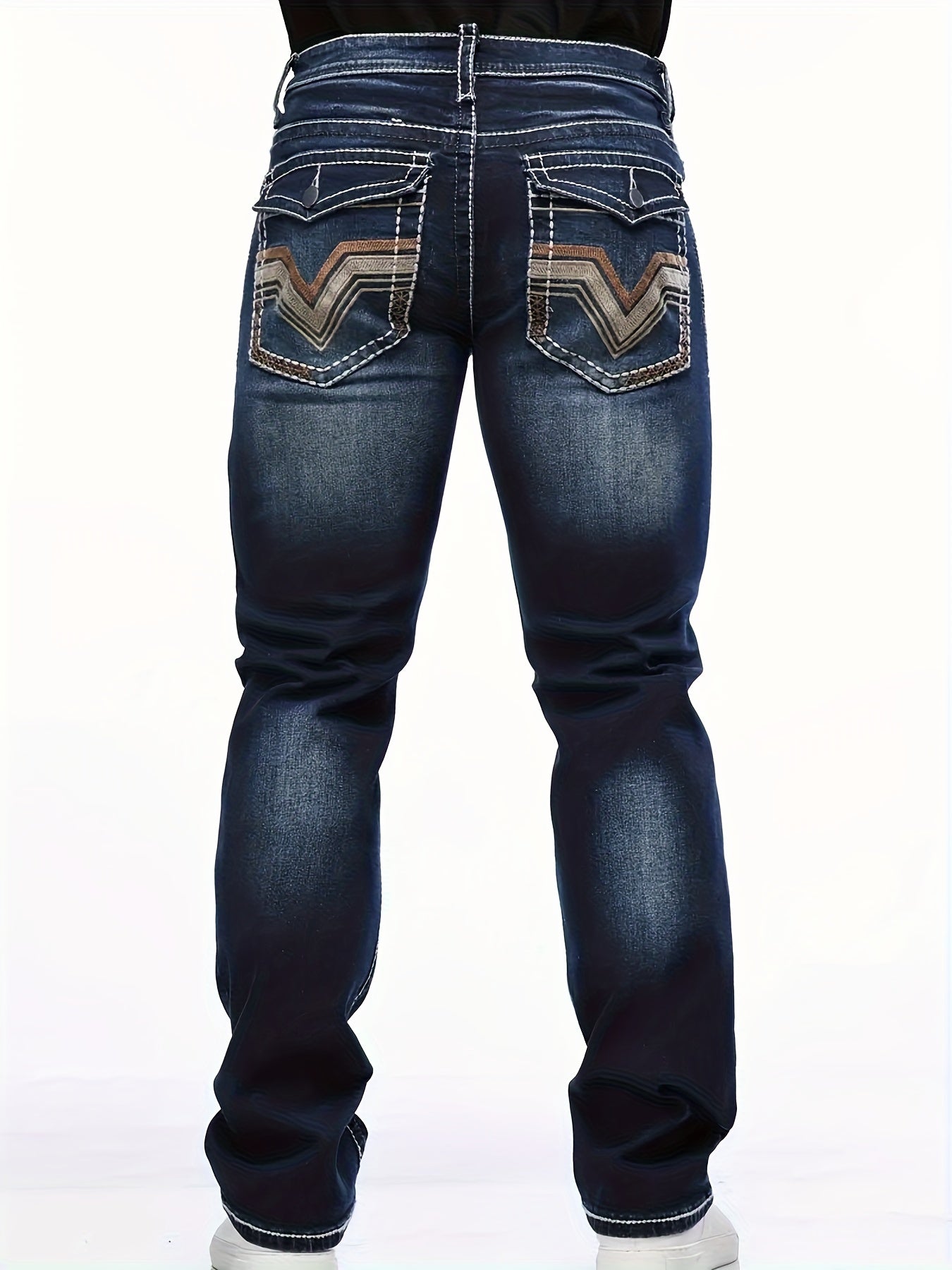 HME Heavy Stretch Denim Trousers For Men Built In Zipper