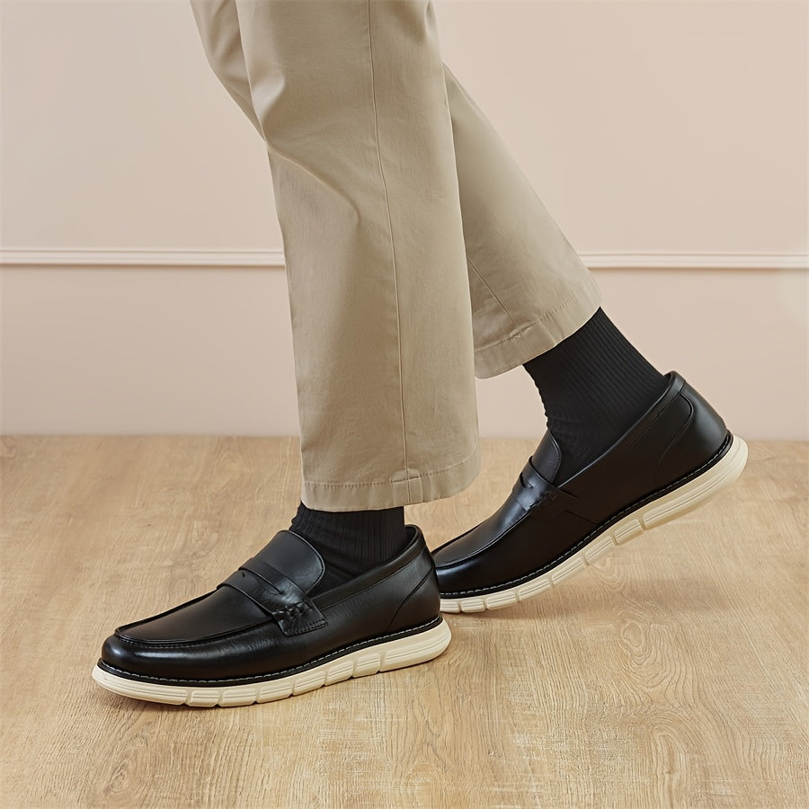 Bruno Marc Men's Classic Slip On Loafers Rubber Sole