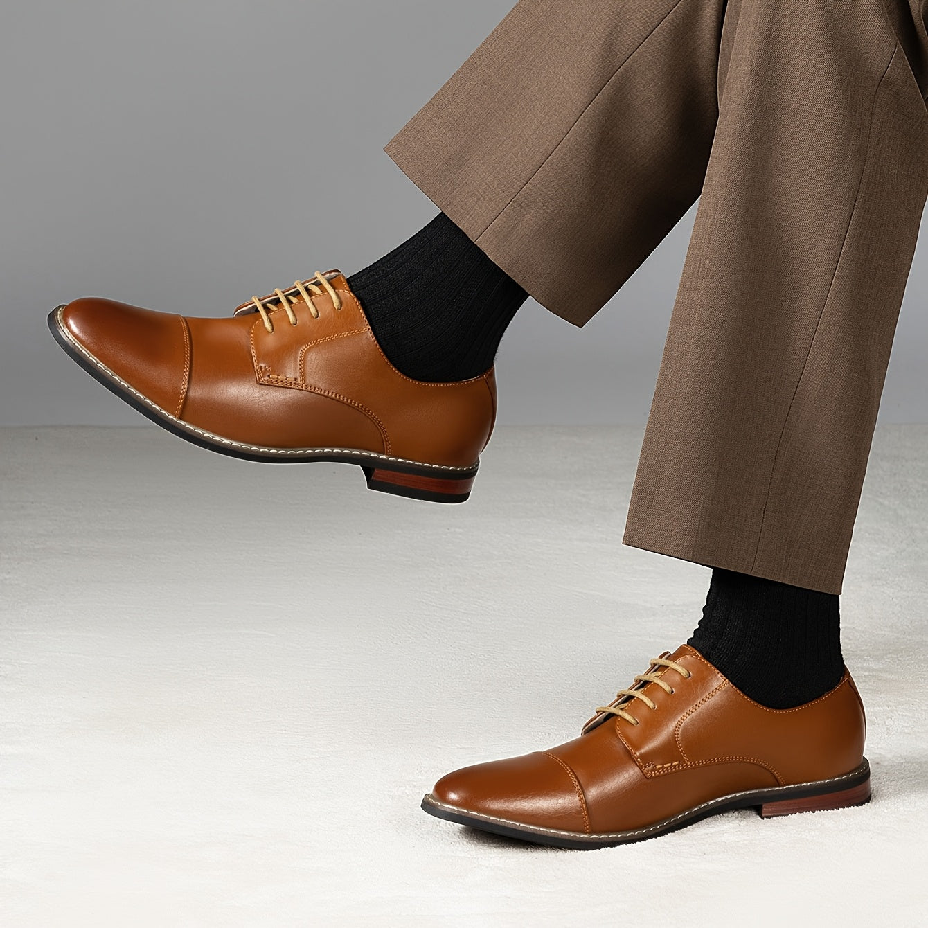 Bruno Marc Prince Modern Formal Oxford Wingtip Shoes
