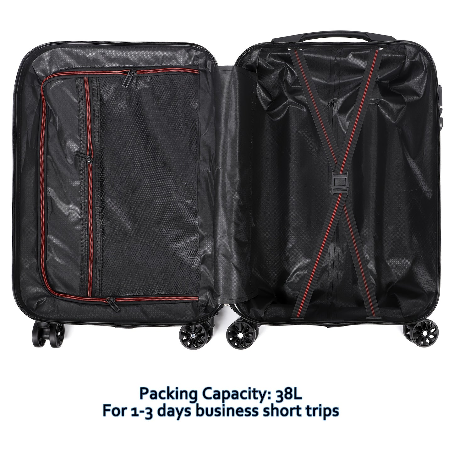 Expandable ABS PC Luggage With TSA Lock And Spinner Wheels
