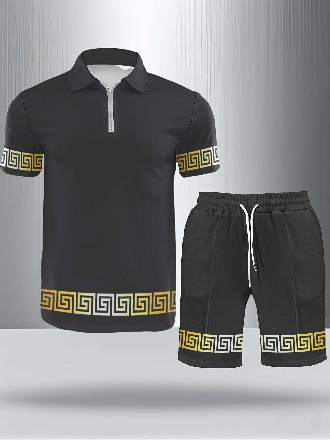2Pc Men's Casual Sportswear Set 3D Printing T Shirt Shorts