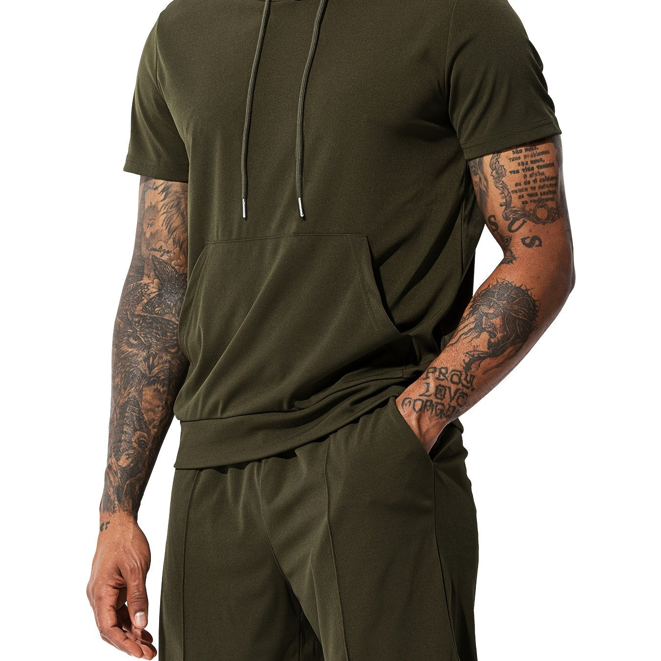 Arjen Kroos Mens Summer Sports Hoodie And Shorts Set