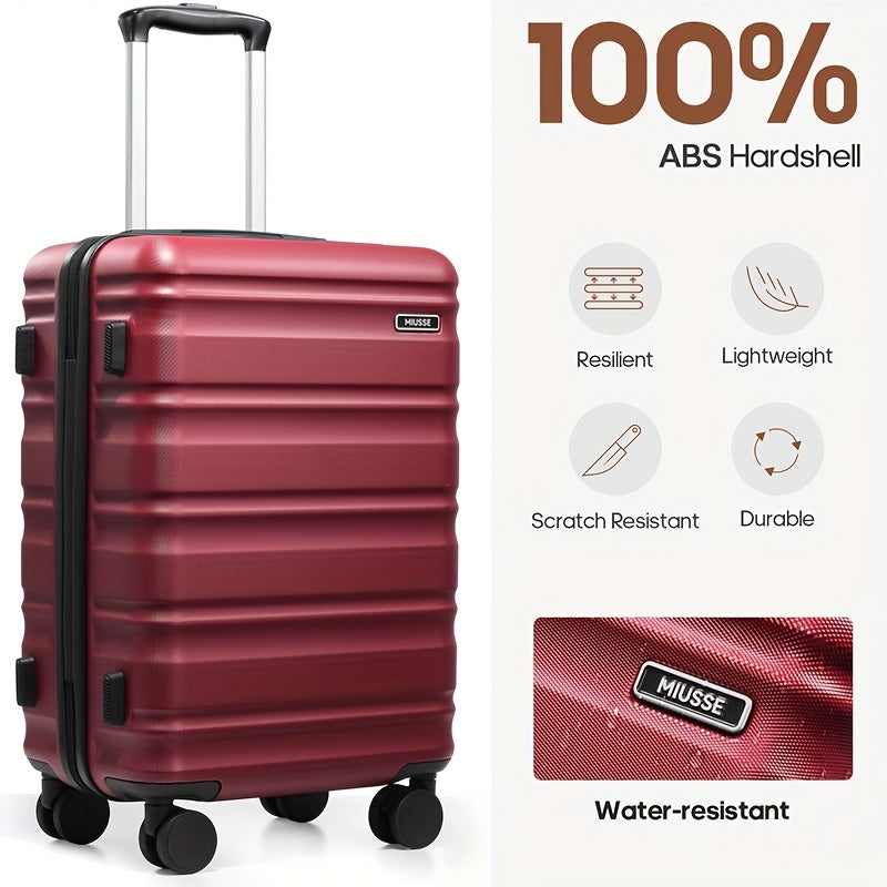 Hard Shell Luggage 3pc Set With Spinner Wheels TSA Lock