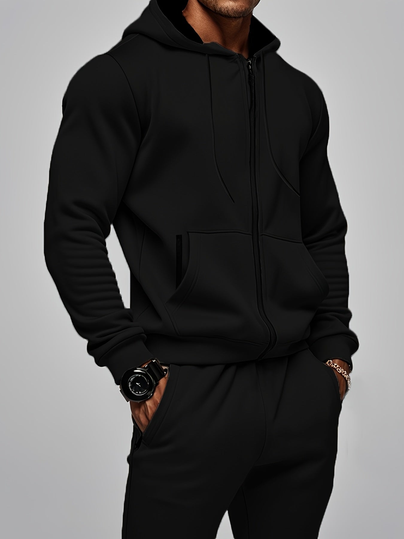 Mens Zipper Hoodie Casual Sports Jacket For Spring Autumn