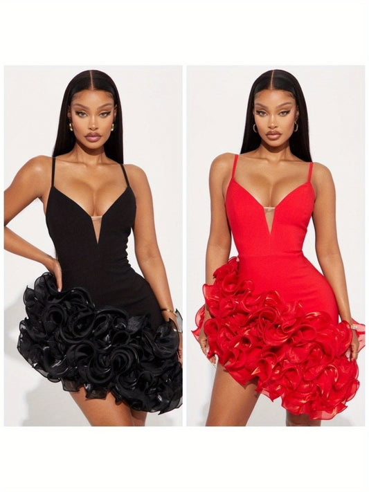 Womens Sexy Low Cut Bodycon Party Dress For Evening Wear