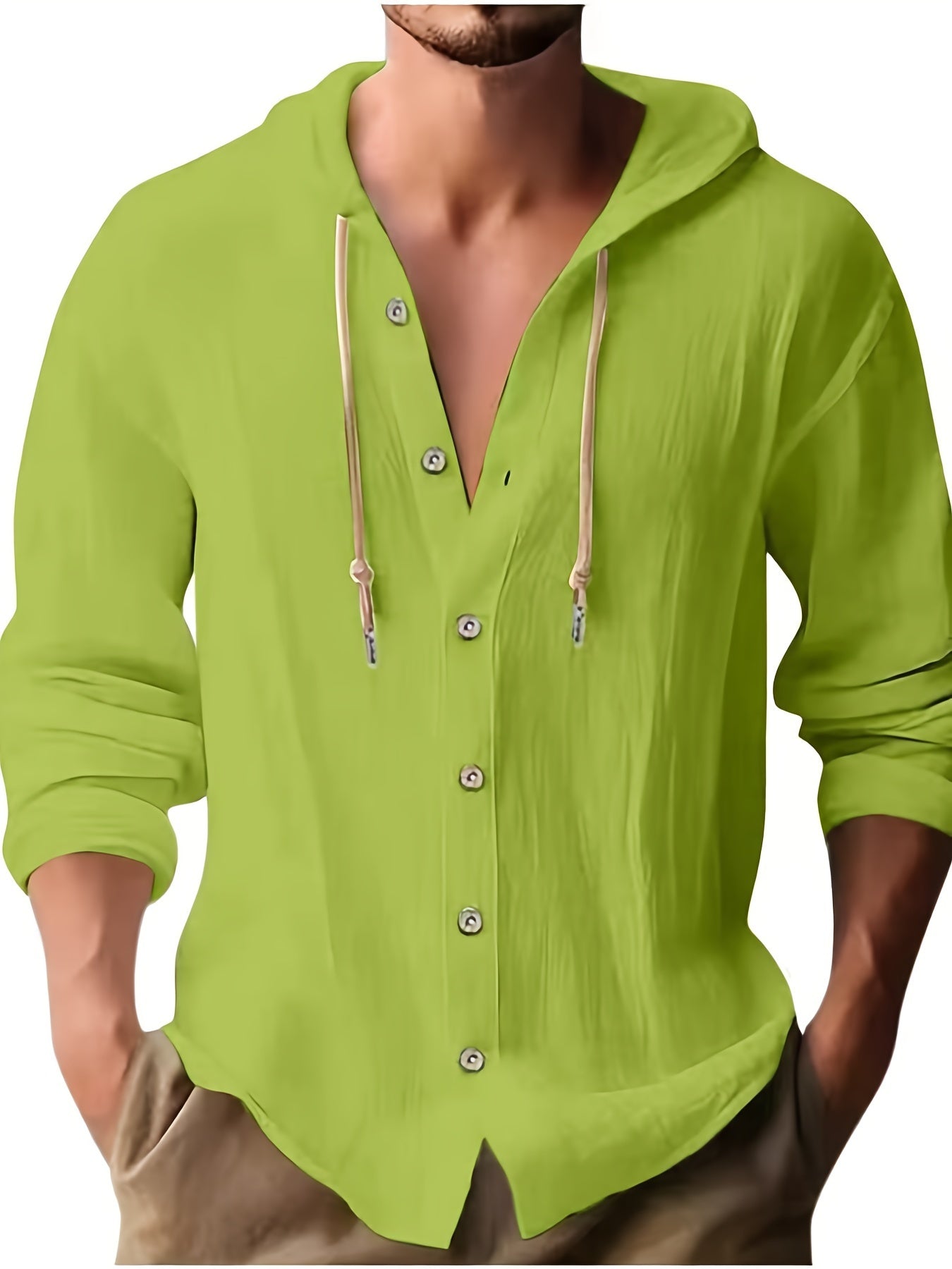 SCACTO Hooded Mens Sports Casual Shirt For Weekend Wear