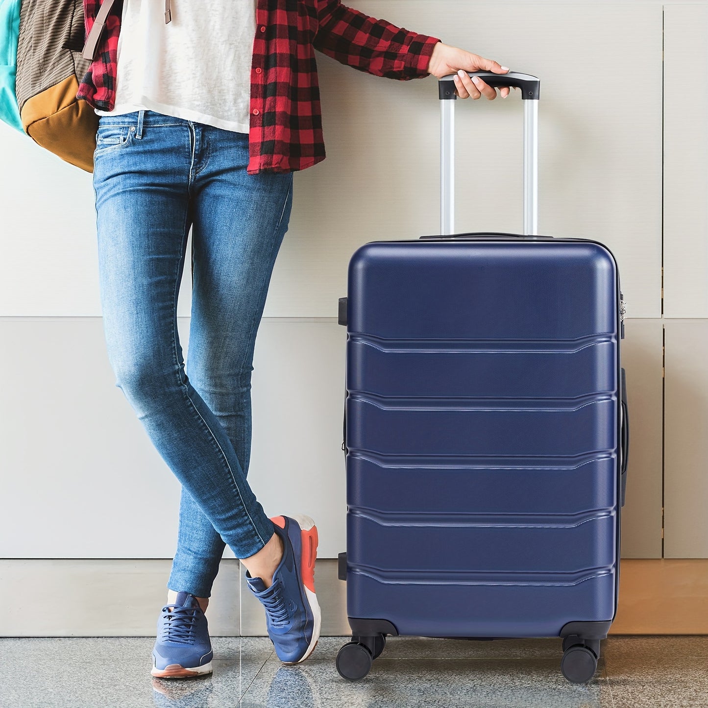 Sweetcrispy Expandable ABS Spinner Luggage With TSA Lock